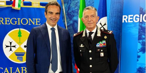 Occhiuto incontra il nuovo comandante della Legione Carabinieri Calabria Riccardo Sciuto