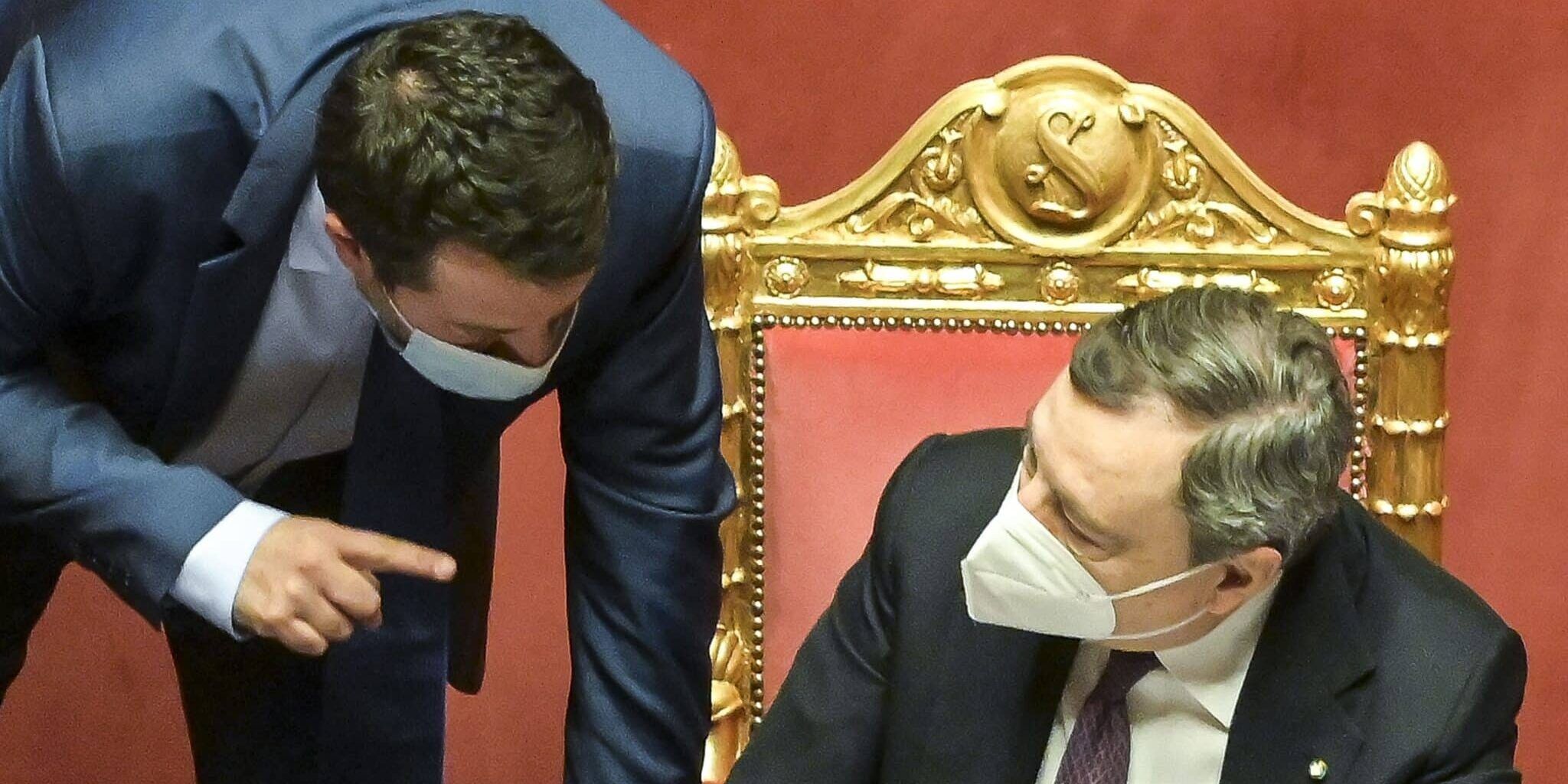 Strappo della Lega sul fisco, scontro Draghi-Salvini