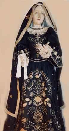 Ritrovati gli orecchini della statua della Madonna dell'Addolorata