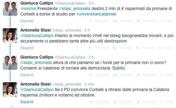 Stasi twitta: niente soldi per le primarie "istituzionali"