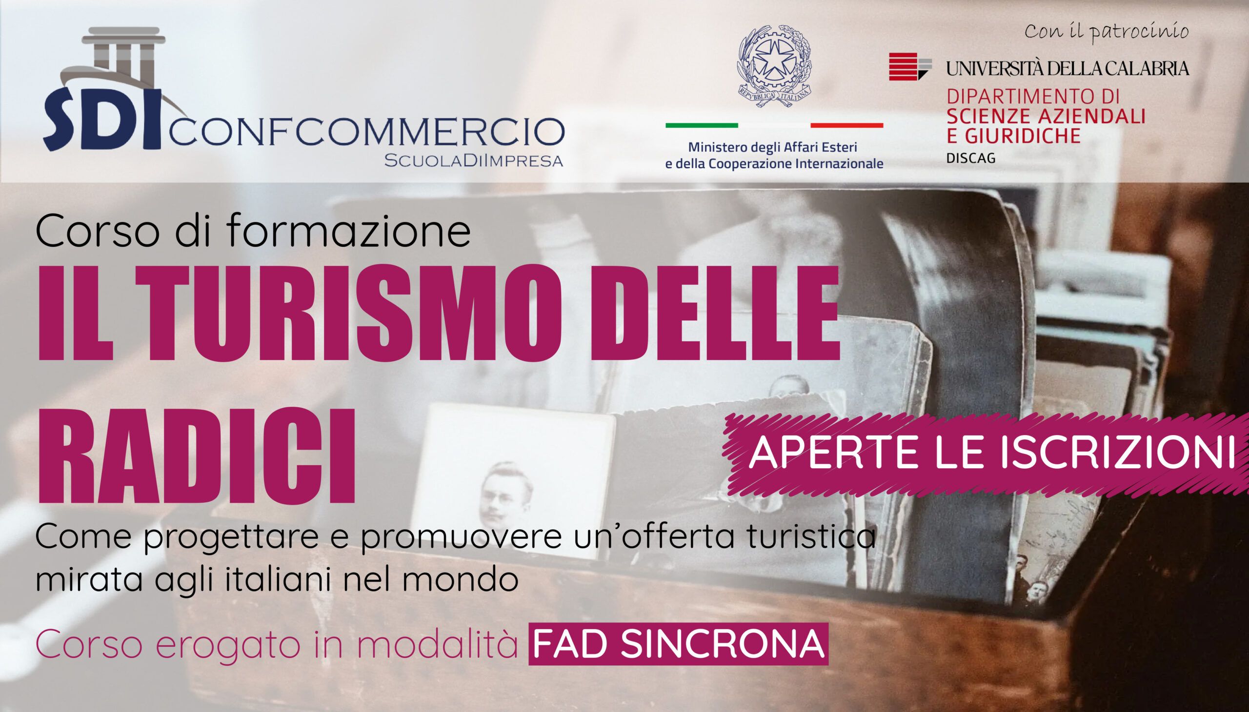 Turismo delle Radici, al via il corso organizzato da Sdi Confcommercio e Unical