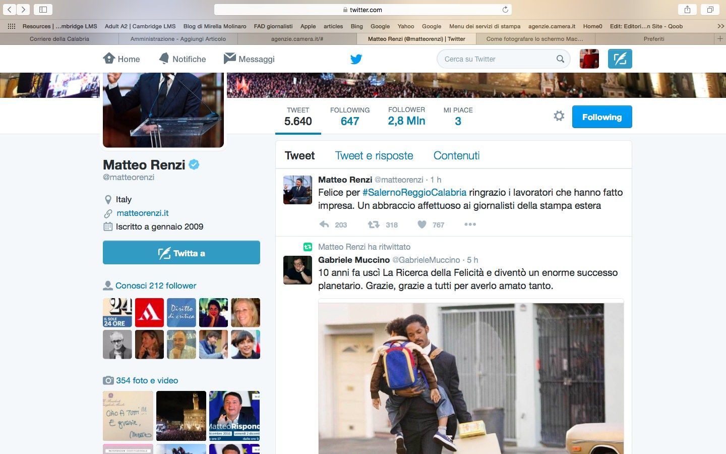 Renzi: felice per l'A3