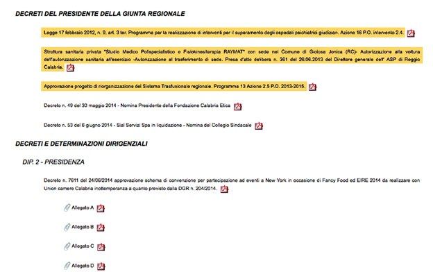 E gli atti bocciati dal ministero compaiono sul Bollettino ufficiale