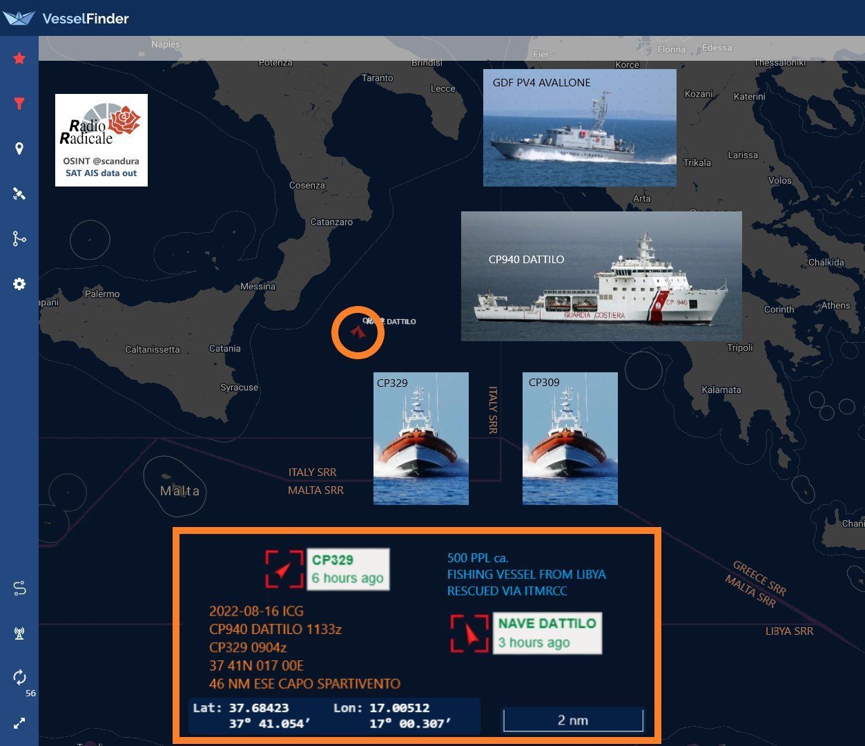 Roccella, sbarcati 240 profughi