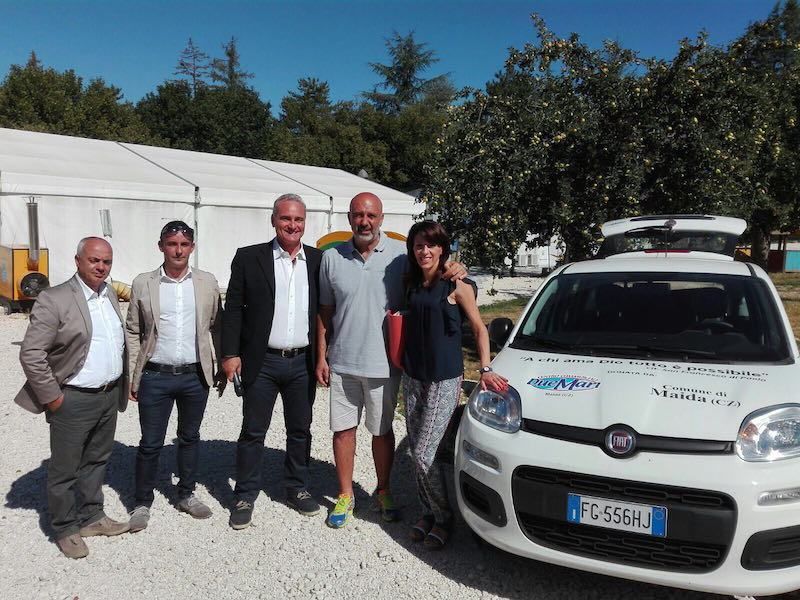 Da Maida ad Amatrice con l'auto della solidarietà