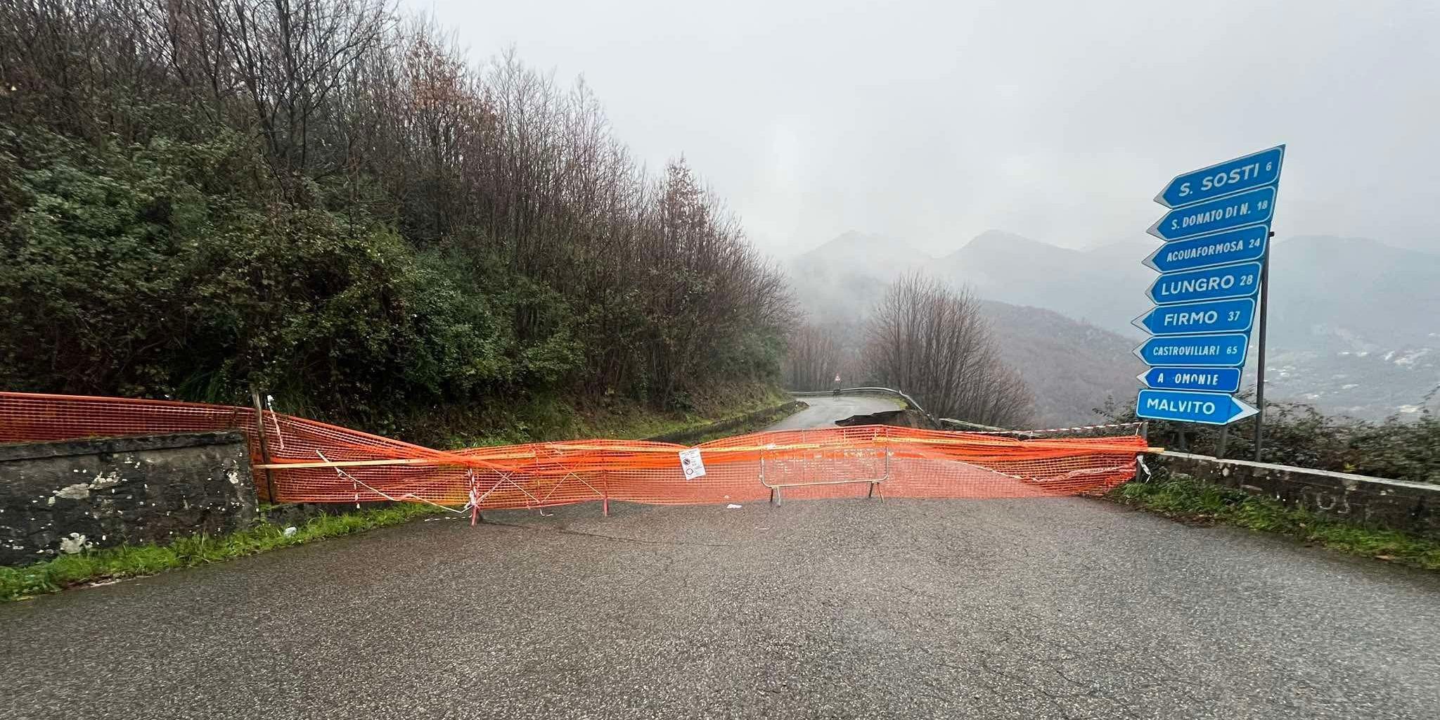 Maltempo nel Cosentino, appello per il ripristino della viabilità sulla Provinciale 263