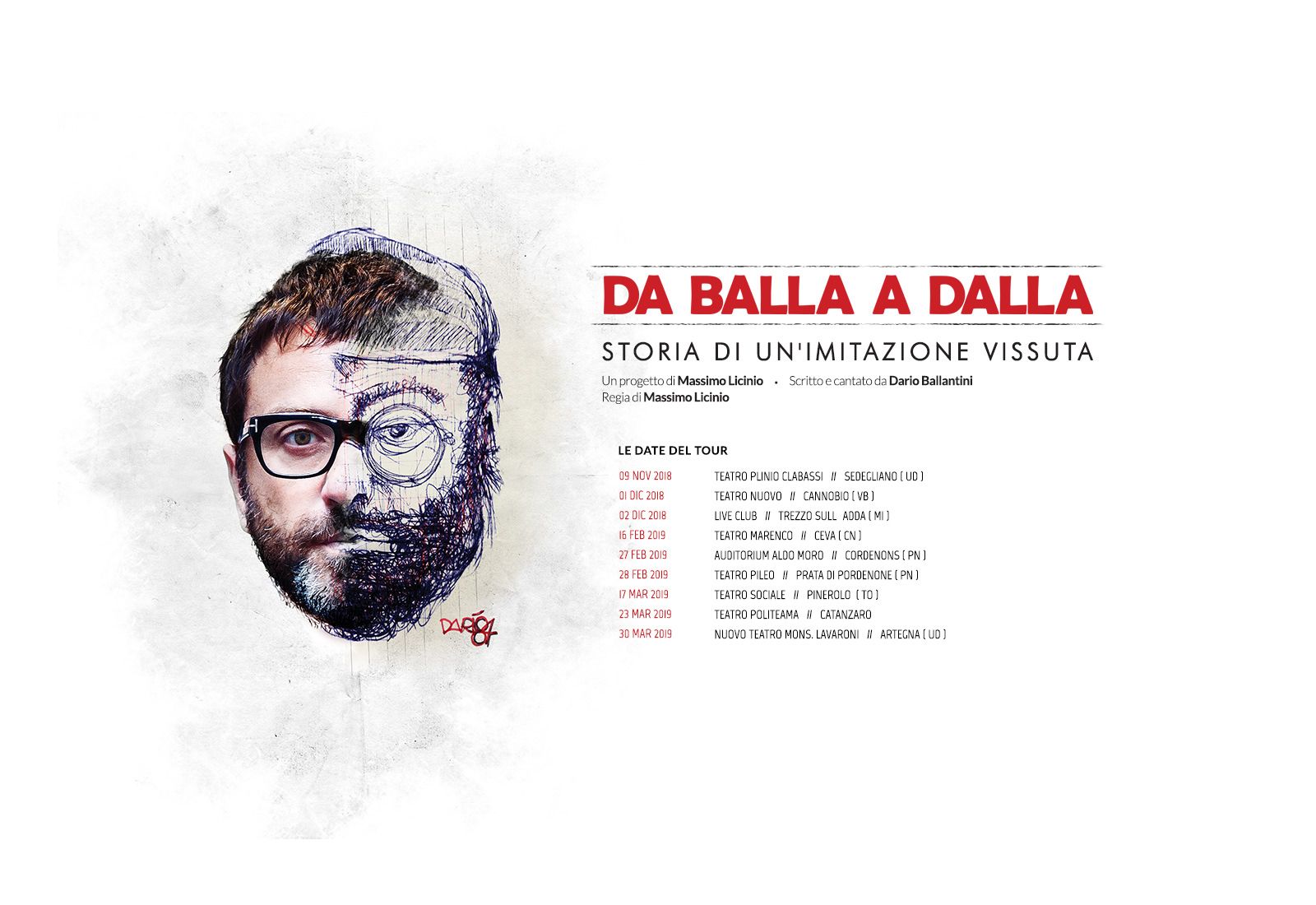 Al Politeama l'omaggio di Ballantini a Lucio Dalla