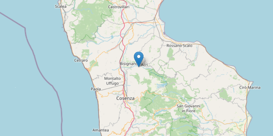 Terremoto di magnitudo 2.6 ad Acri, avvertito in diversi comuni