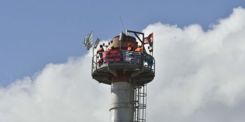 Protesta nella centrale a biomasse di Cutro