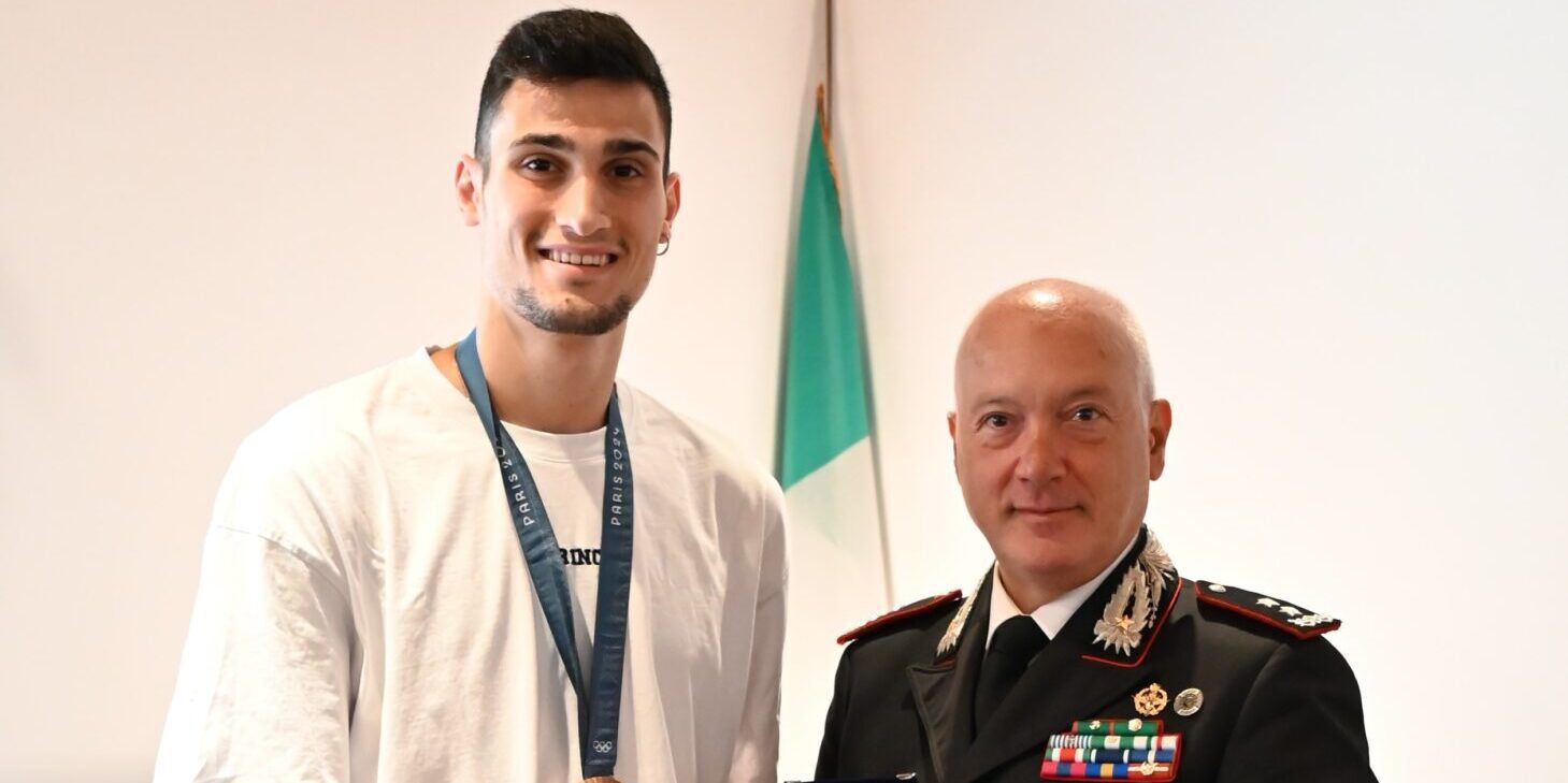 Simone Alessio a Catanzaro: l’incontro con il generale Salsano e il premio per il bronzo olimpico