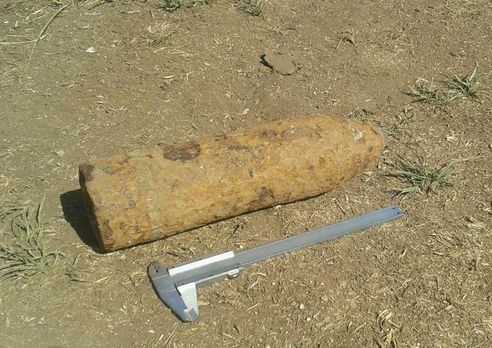 A Celico trovata una granata d'artiglieria