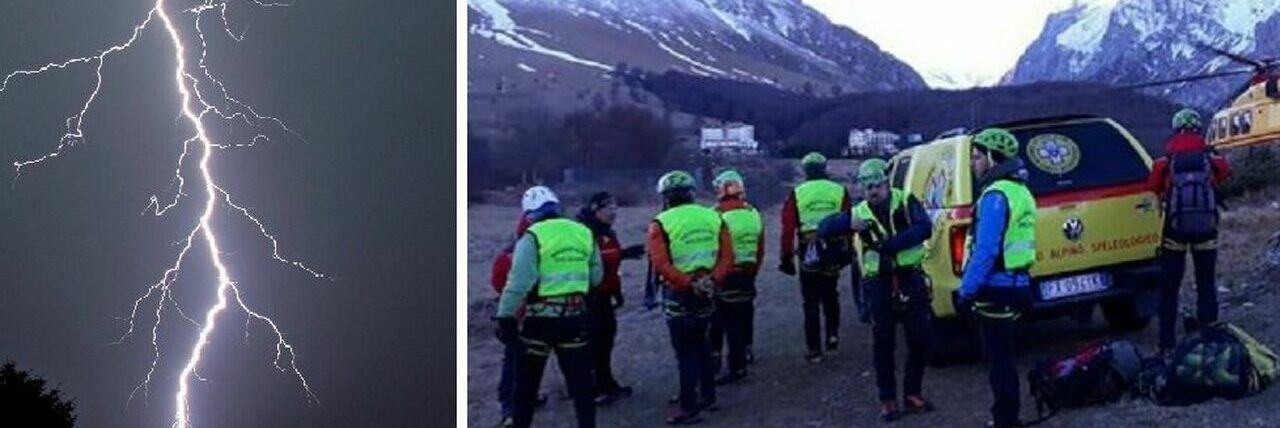 Gran Sasso, colpiti da un fulmine tre escursionisti. Uno è grave