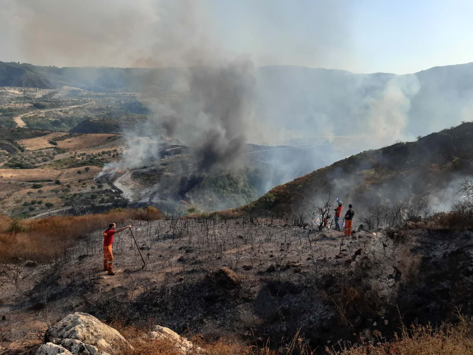 Calabria assediata dal fuoco, decine di roghi nel primo giorno d’agosto