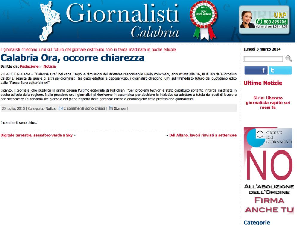 MEDIA E POTERE | La sgangherata smentita dei quattro senatori di Ncd