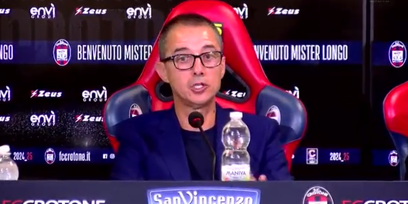 Crotone, Longo: «Abbiamo una squadra fortissima, cercheremo di renderla ancora più forte»