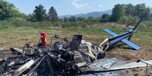 Elicottero antincendio distrutto dal fuoco, i carabinieri fermano un 28enne