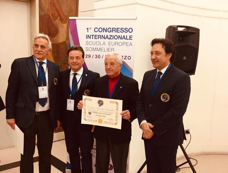 Allo chef Gaetano Alia il titolo di Sommelier onorario