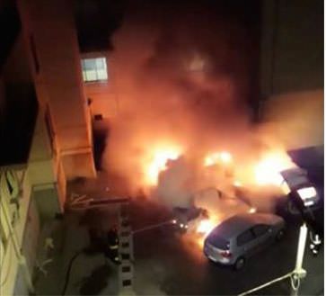 Corigliano Rossano, cinque auto divorate dalle fiamme