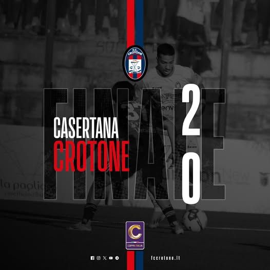 Il Crotone cade a Caserta, finisce 2-0 per i padroni di casa