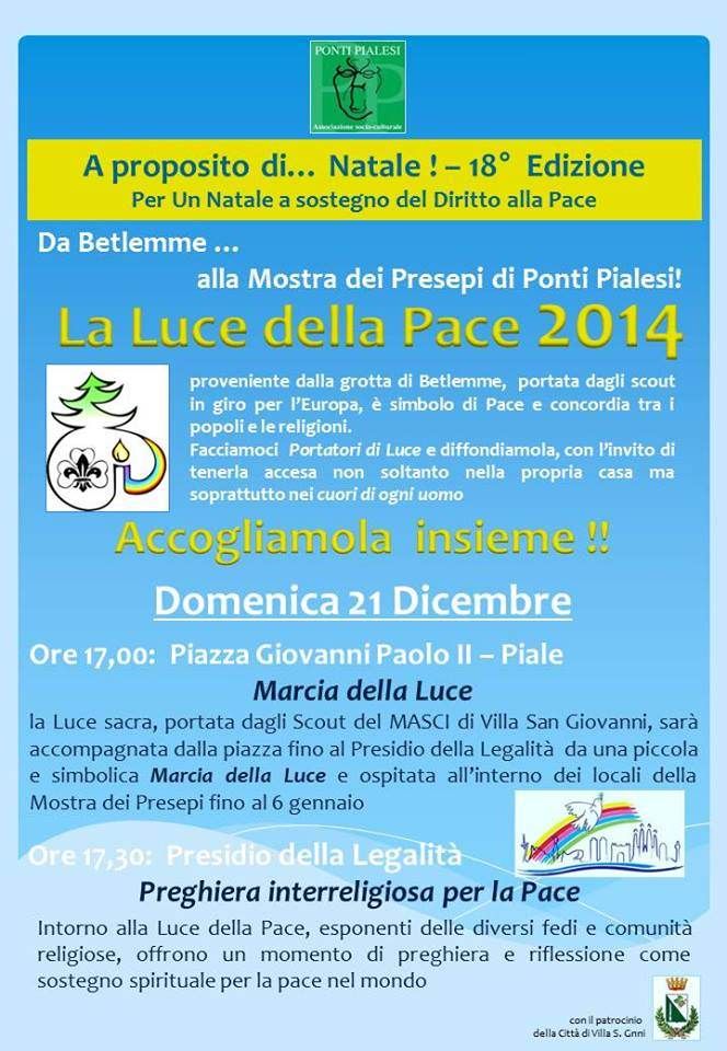 "Luce della pace", da Betlemme allo Stretto