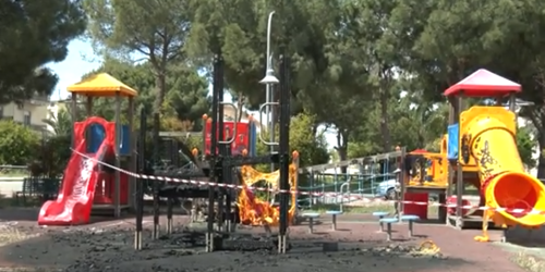 parco giochi marina di gioiosa devastato