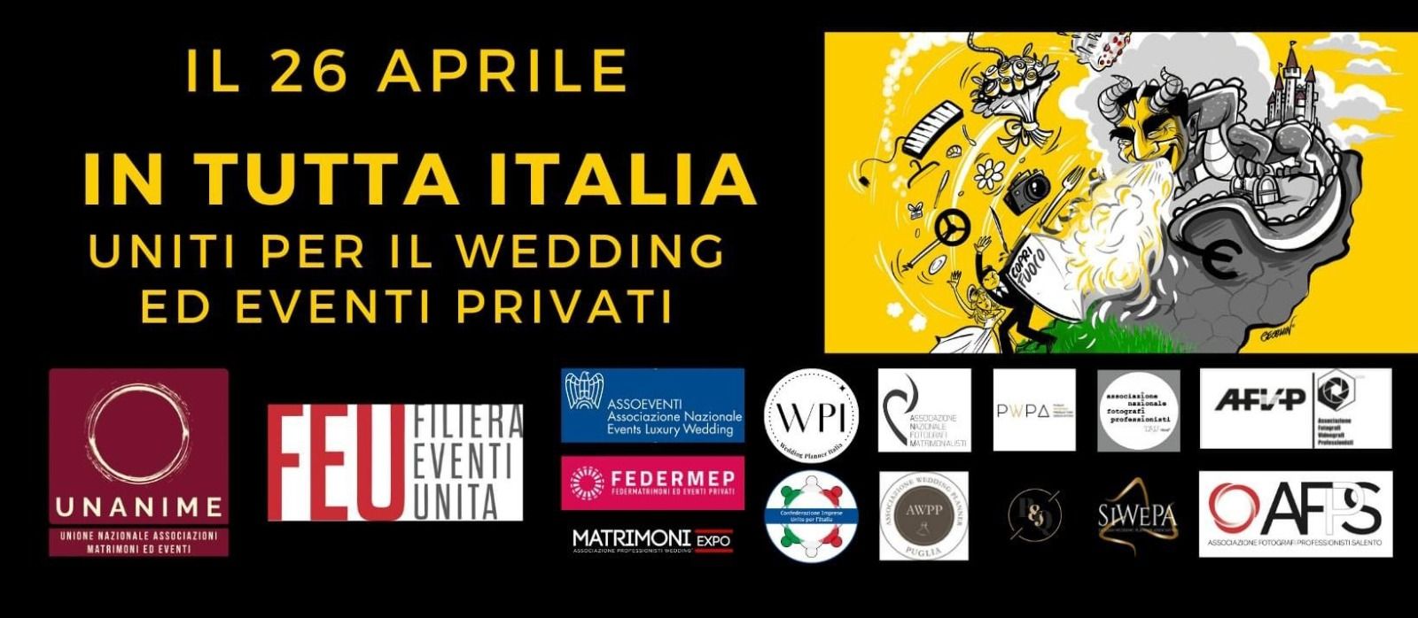 Matrimoni ed eventi: anche in Calabria il flash mob dei professionisti del settore