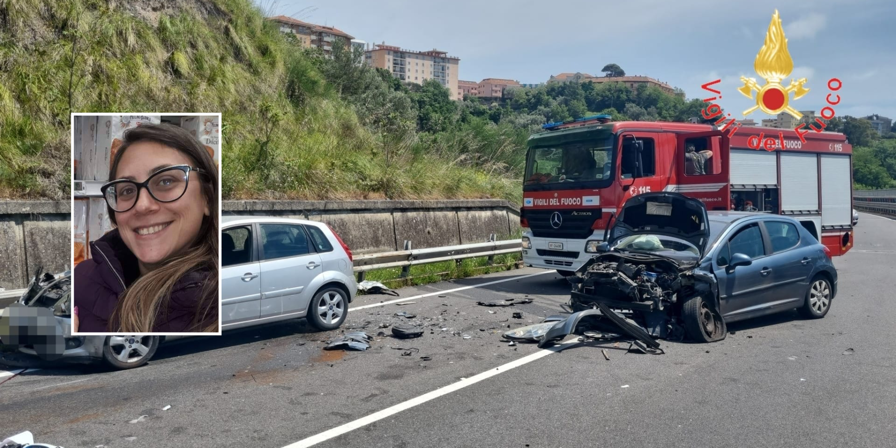 Tragico incidente sulla Tangenziale Est di Catanzaro: morta una donna, tre feriti