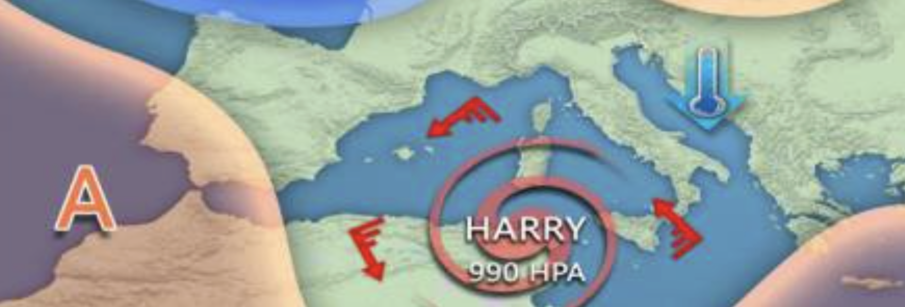 Ciclone “Harry”, non solo un nome: al Sud allerta rossa