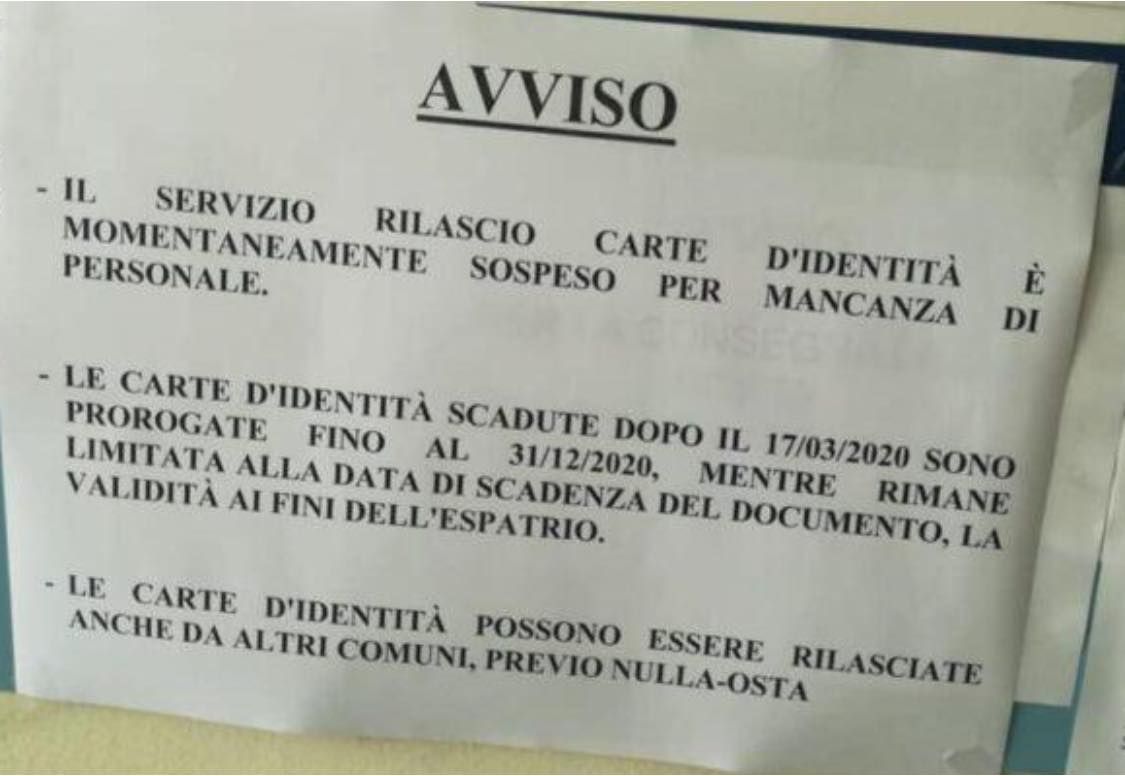 Comune senza personale non rilascia carte d'identità, Occhiuto si infuria