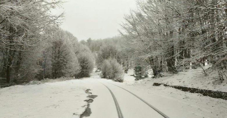 Cade la prima neve sull'altopiano silano