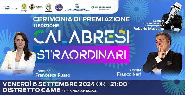 Premio Calabresi Straordinari, al via la seconda edizione: tra i premiati anche il Rettore Unical Nicola Leone
