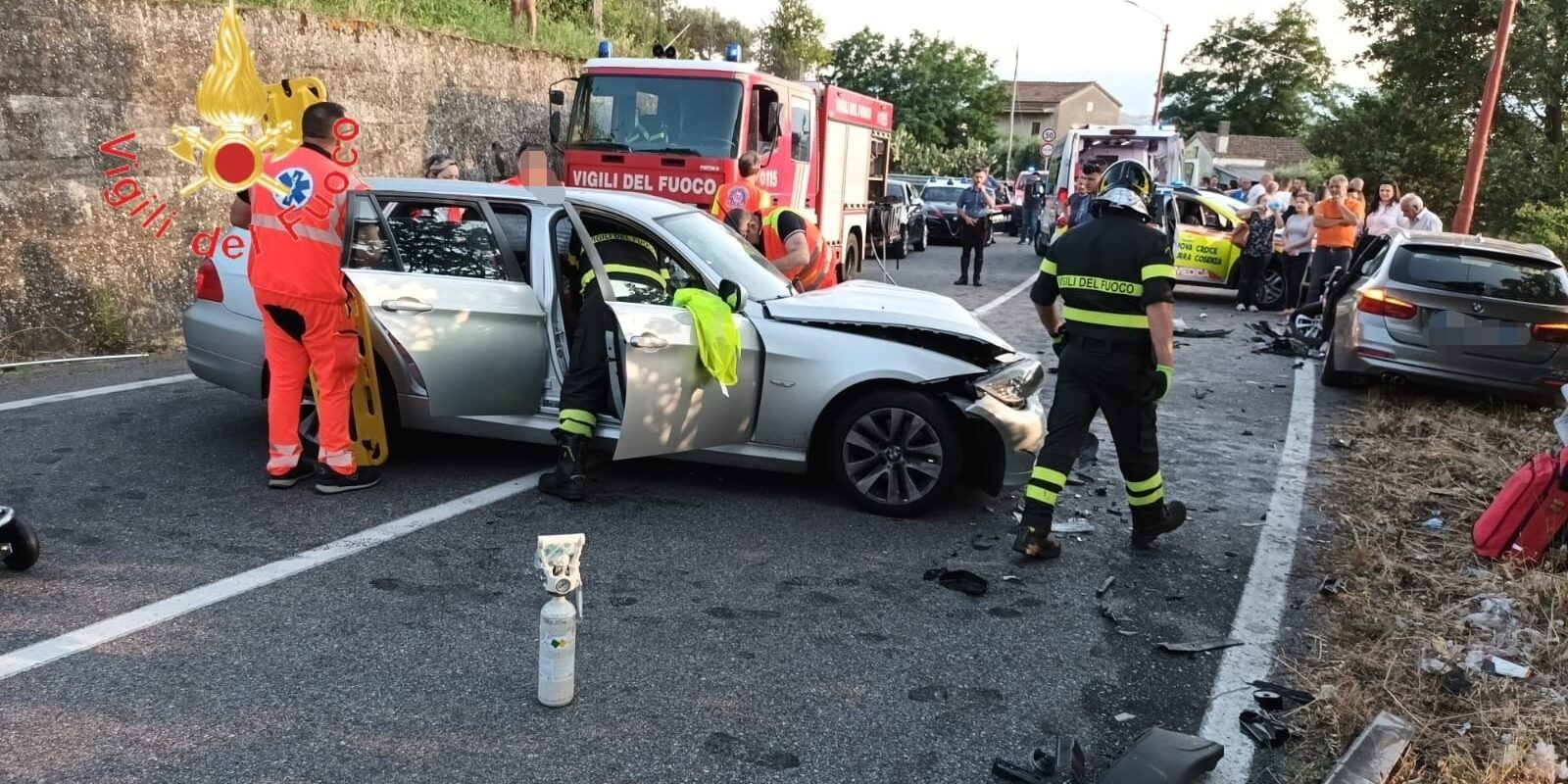 Incidente tra tre auto nel Comune di Luzzi