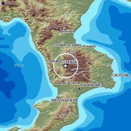 Terremoto di magnitudo 4.4 nel Cosentino