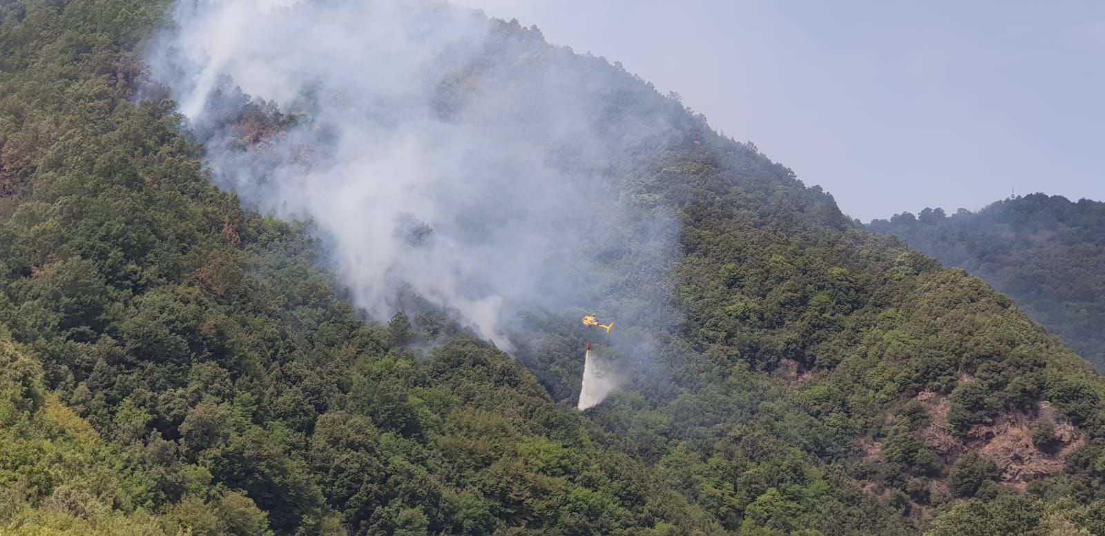 Rogo nelle Valli Cupe, incendio nel sentiero del Crocchio – FOTO