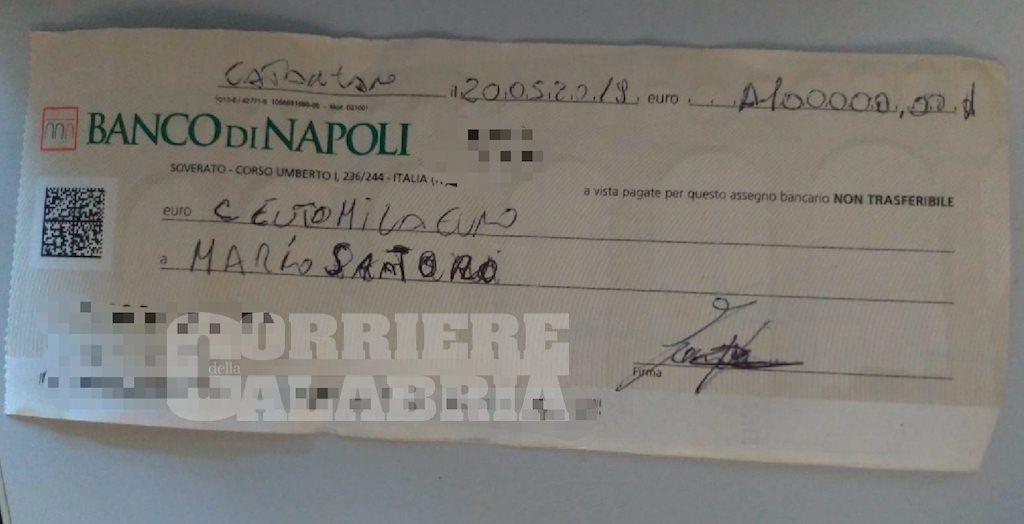 CORRUZIONE IN TRIBUNALE | Ecco l’assegno che incastra Petrini e Santoro