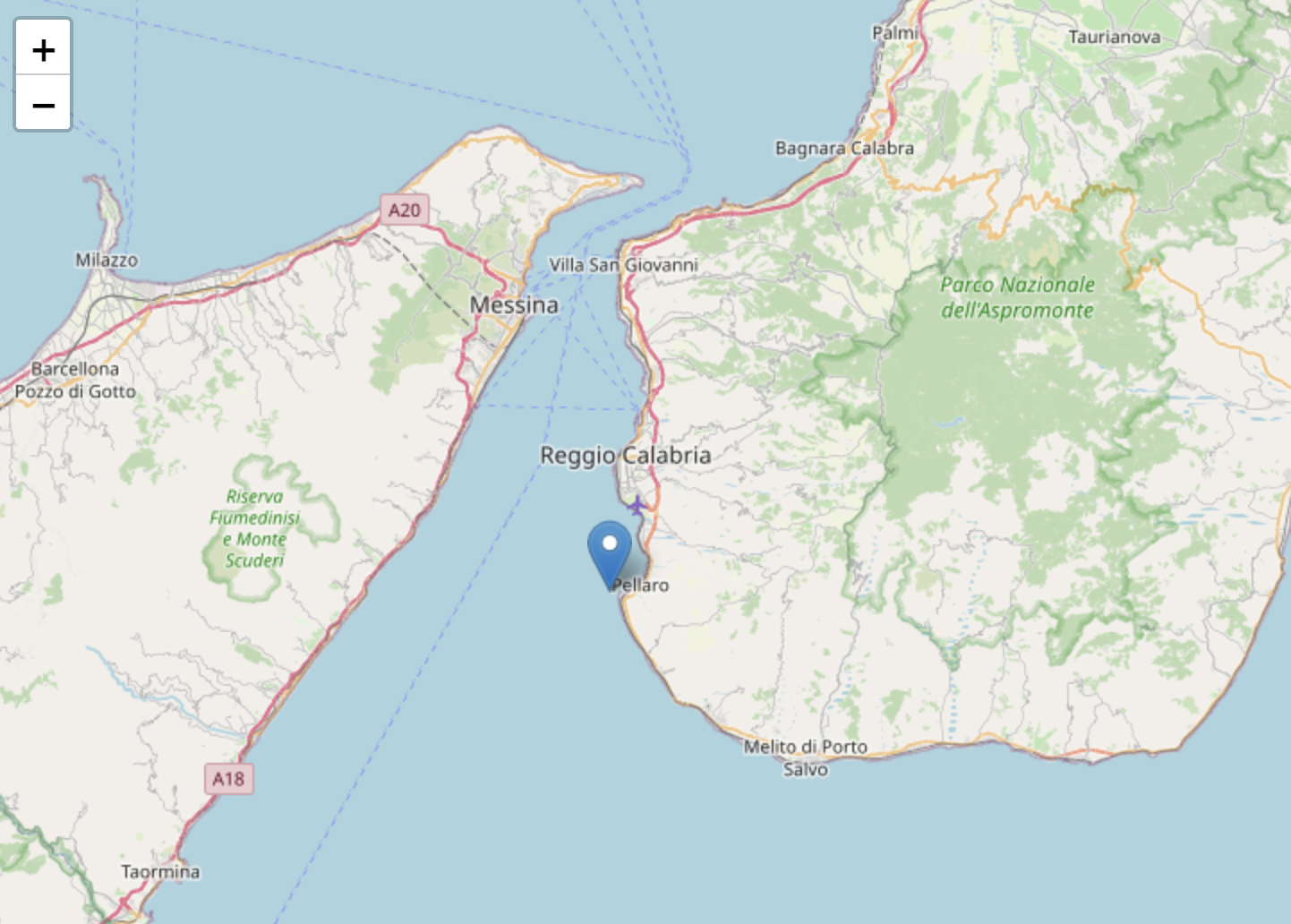 Terremoto nell’area dello Stretto di Messina, scossa di magnitudo 3.4
