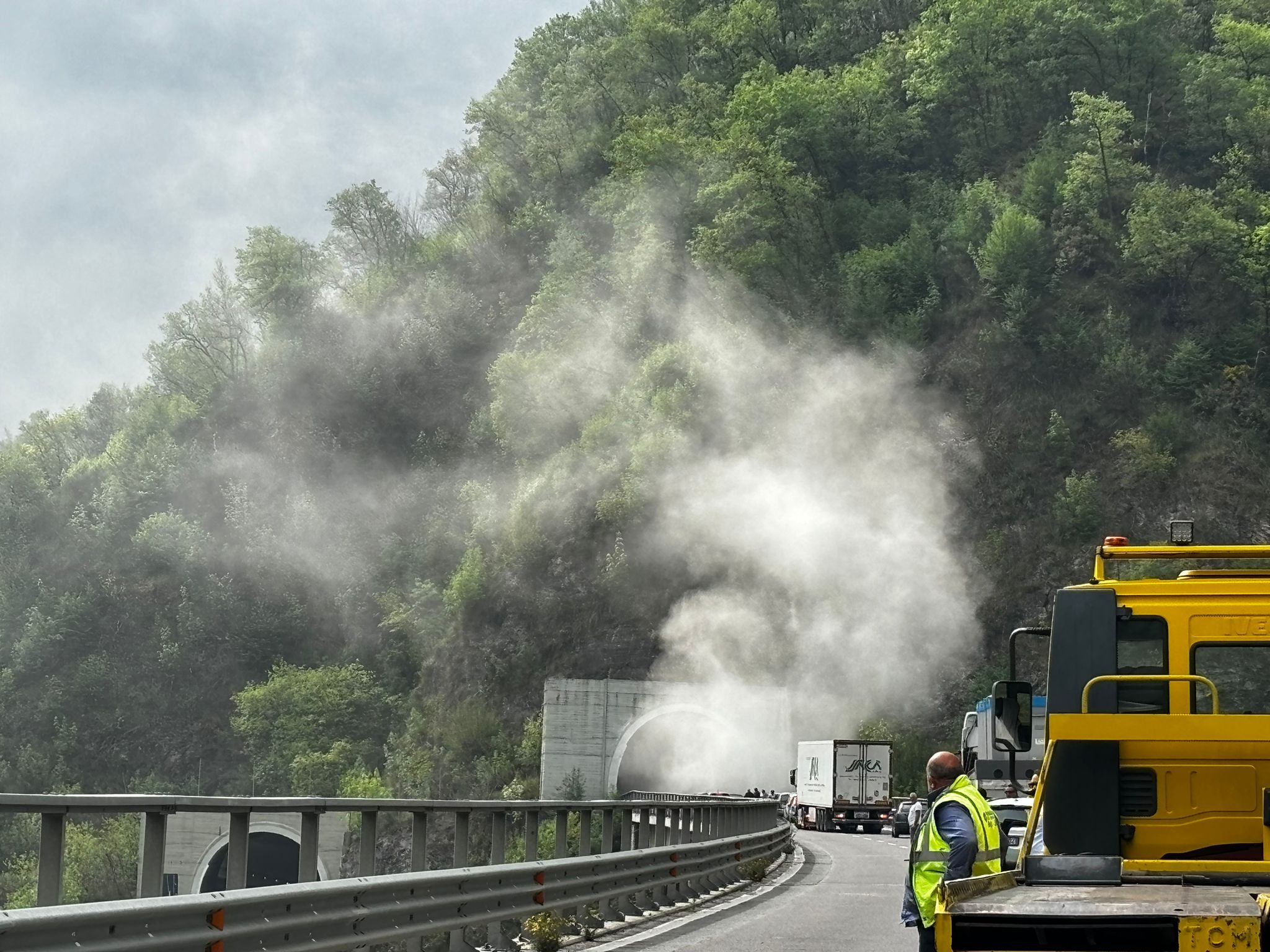 Principio di incendio su un camion, disagi sull’A2 nei pressi di Rogliano