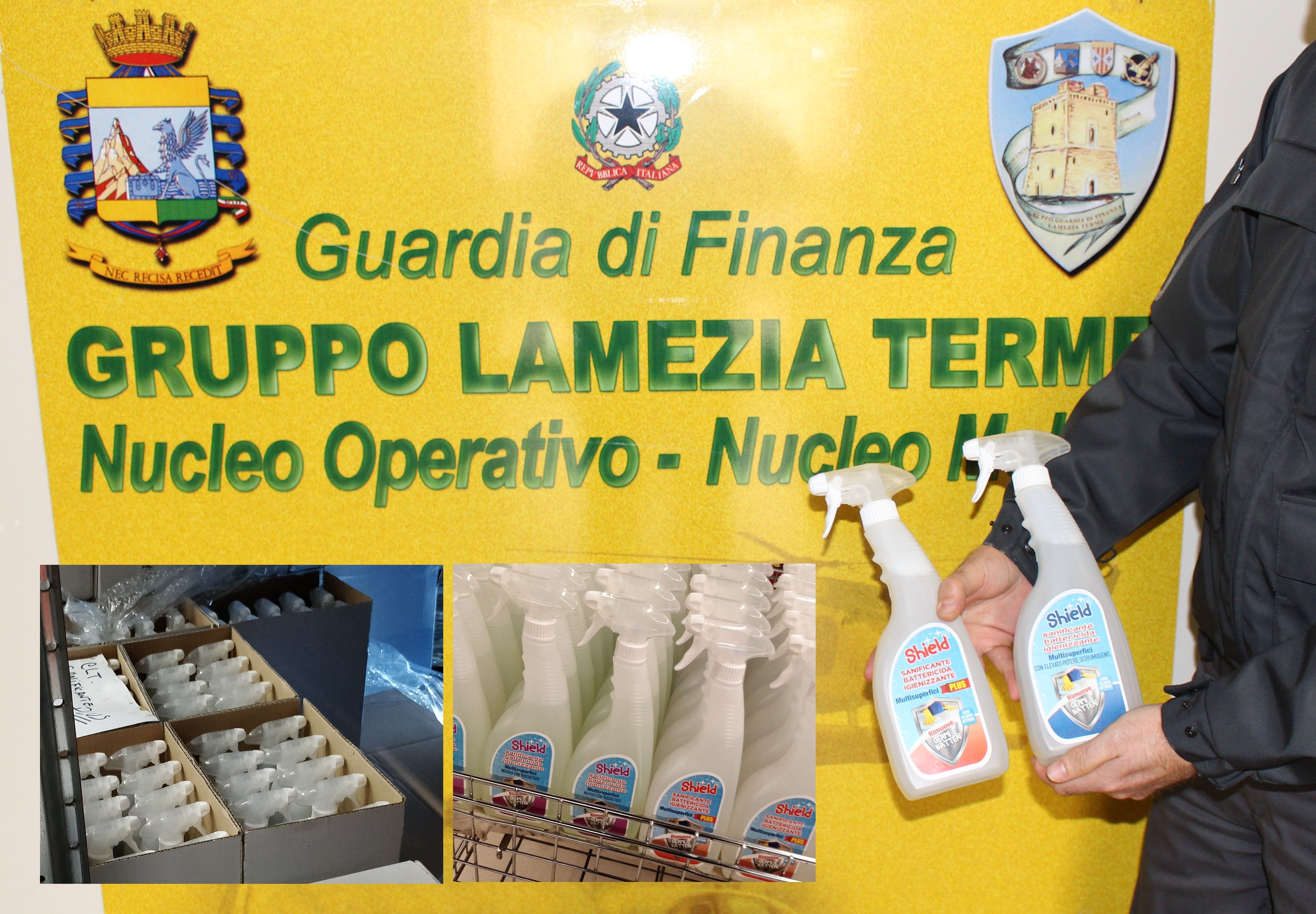 Sanificanti-battericidi irregolari, maxi-sequestro della Finanza: 3 denunce