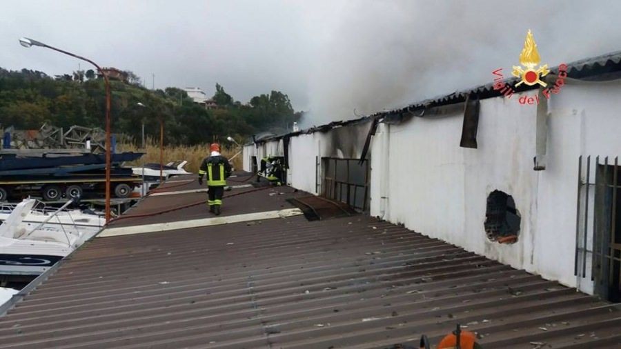 Ranieri: «L'incendio al cantiere nautico è doloso»