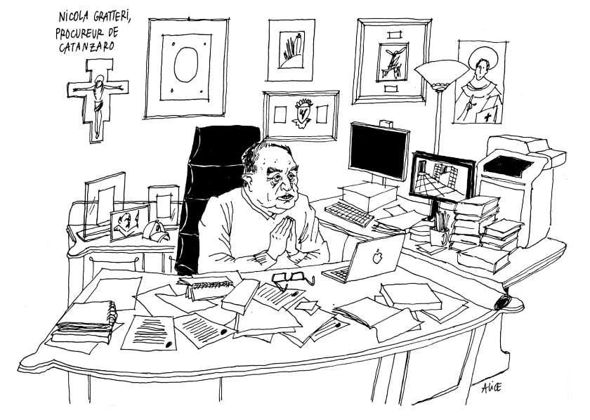 Charlie Hebdo “disegna” Gratteri. «La ‘ndrangheta investe in Costa Azzurra»