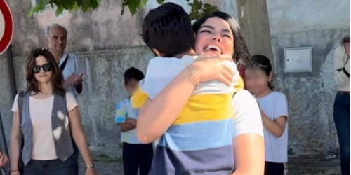 Marjan-Jamali con il figlio