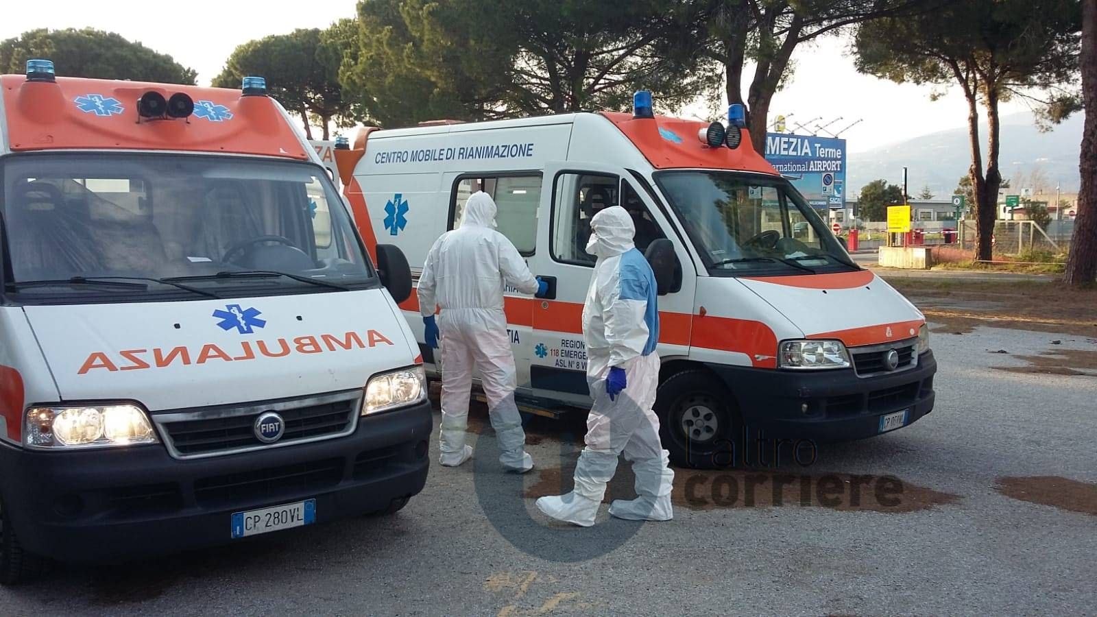Coronavirus, arrivati a Lamezia i due pazienti lombardi diretti al Pugliese-Ciaccio – VIDEO