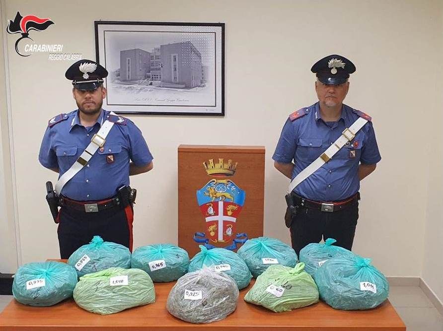 Locri, arrestato dai carabinieri un uomo in possesso di 10 chili di marijuana