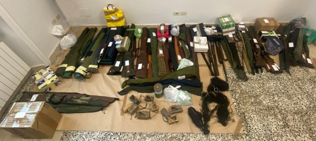 Aspromonte, sequestrate armi e esemplari congelati di specie protette