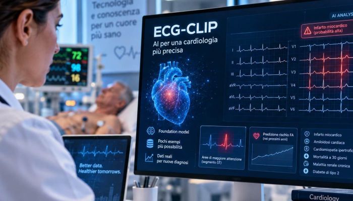Scompenso cardiaco, l’IA scopre i segnali nascosti nell’ECG: nello studio anche l’Unical