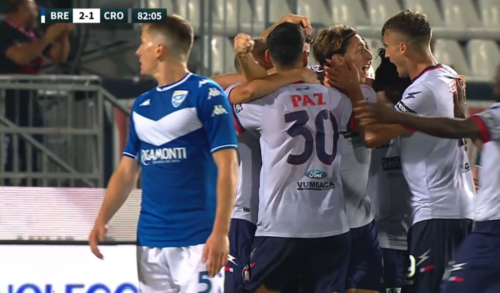 Rimonta Crotone a Brescia, finisce 2-2. Doppietta Mulattieri