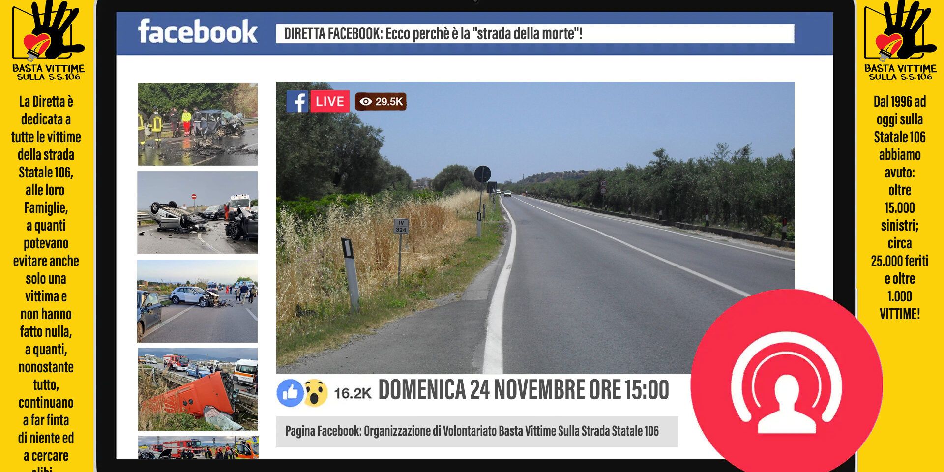 Basta Vittime: «I numeri non mentono. Perché la 106 continua a mietere vittime?»