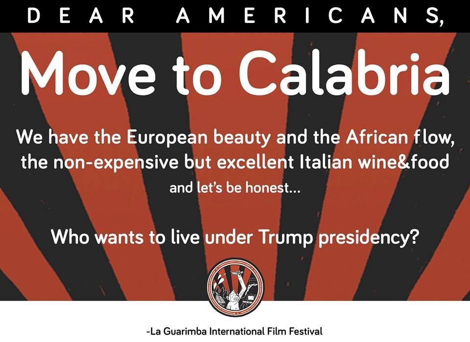 «Non condividete Trump? Venite in Calabria»