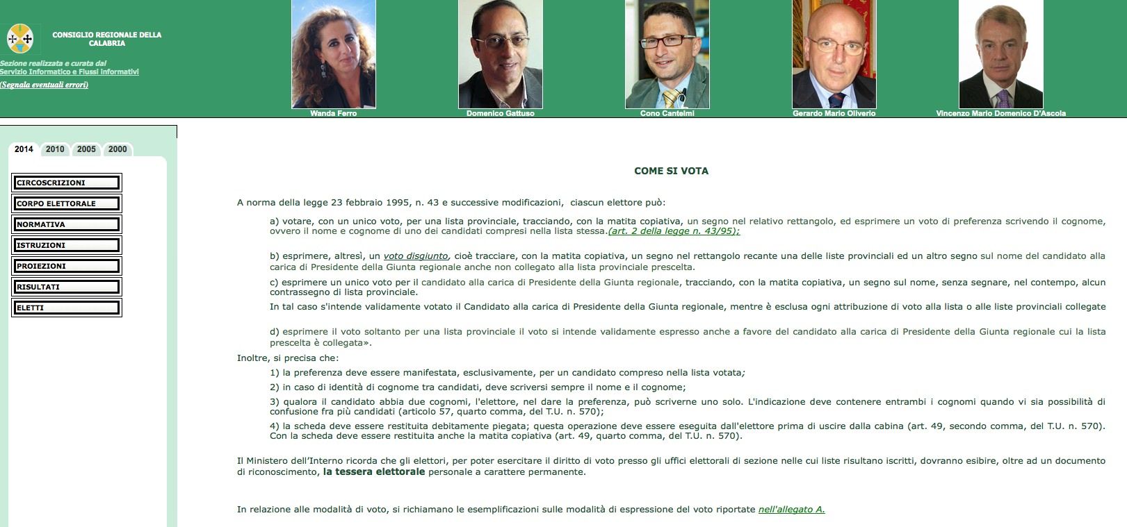 Il Consiglio "riabilita" il voto disgiunto