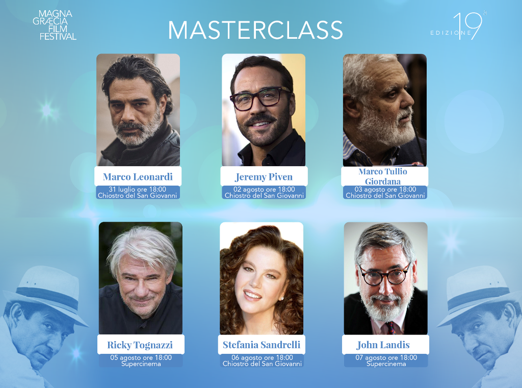 Il Magna Graecia Film Festival, torna ad ospitare le masterclass con i grandi nomi del cinema